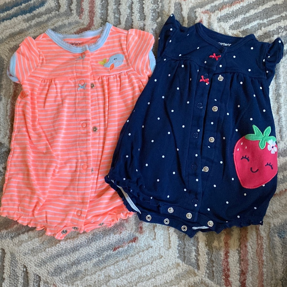Carters bubble rompers 3m